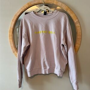 Hunter Bell Lavender Sweatshirt with Yellow Logo
